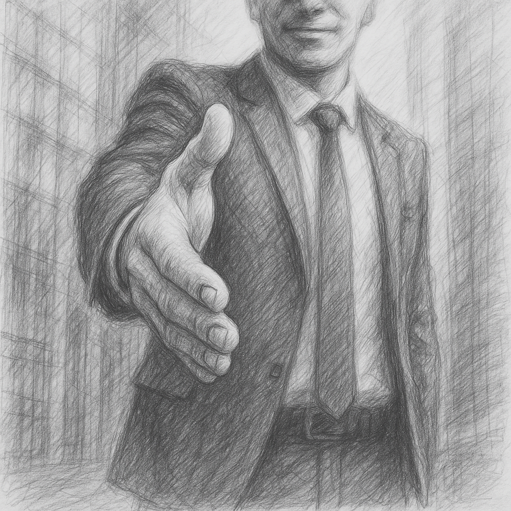 Ілюстрація: партнер простягає руку